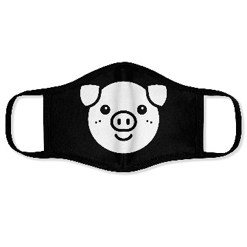 Discover Pig face cute pigs vector farm animal path14 Face Masks