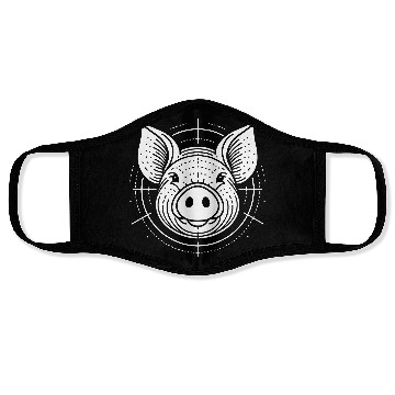 Discover Pig face pigs vector farm animal path20 Face Masks