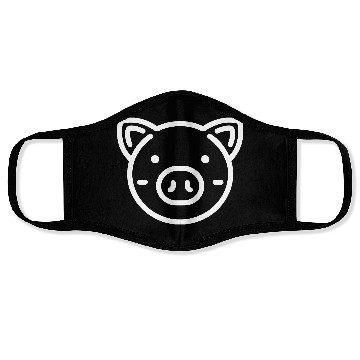Discover Pig face cute pigs vector farm animal path13 Face Masks