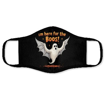 Discover Spooky Vibes: "I’m Here for the Boos" Face Masks