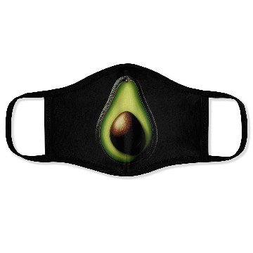 Discover Avocado food art vegan design 2 Face Masks