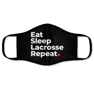Discover Eat, Sleep, Lacrosse, Repeat Face Masks