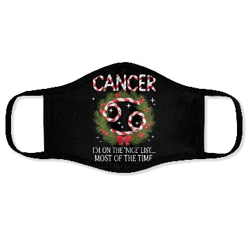Discover Cancer Zodiac Christmas: Nice List Face Masks
