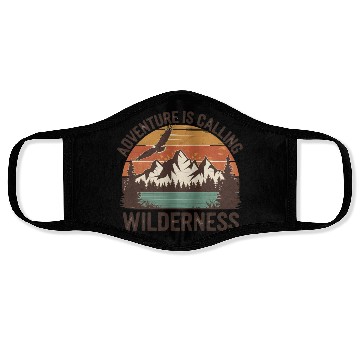 Discover quotes Adventure Is Calling Wilderness Face Masks