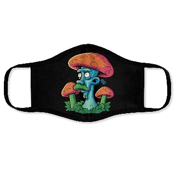 Discover Mushroom Moustache Man – Trippy Fungi Art Face Masks