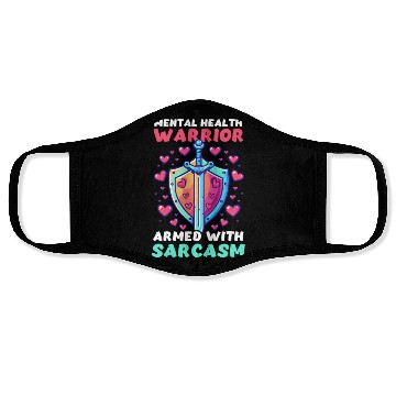 Discover Depression Awareness Mental Health Warrior Face Masks
