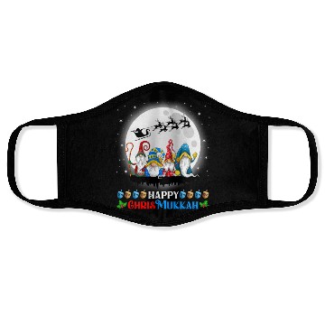 Discover Happy Chrismukkah Gnomes Christmas Hanukkah Face Masks