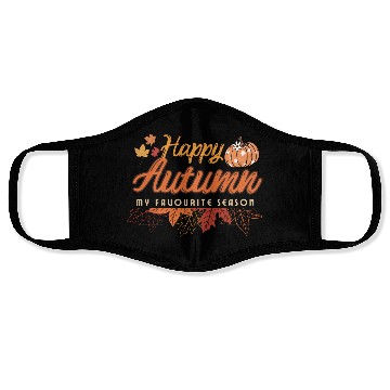 Discover Happy Autumn design Face Masks