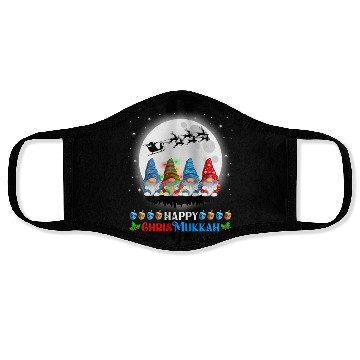 Discover Happy Chrismukkah Gnomes Christmas Hanukkah Face Masks