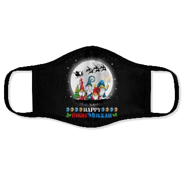 Discover Happy Chrismukkah Gnomes Christmas Hanukkah Face Masks
