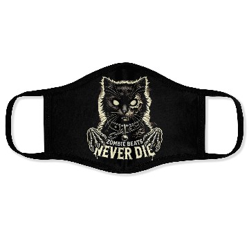 Discover Horror Cat Zombie Never Die Skull Halloween Lover Face Masks