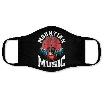 Discover Bluegrass Music Mountain Music String Instrument Face Masks