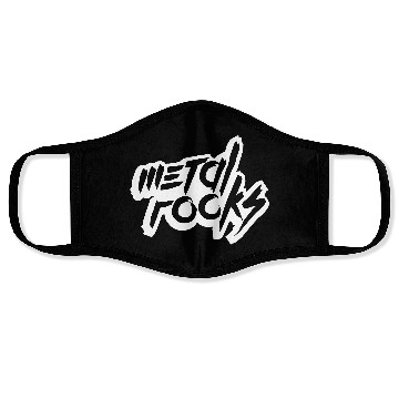 Discover Heavy Metal Rocks Hard Rock Music Text Quote Logo Face Masks