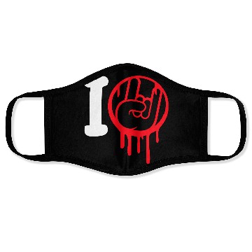 Discover I Love Heavy Metal Hard Rock Music Graffiti Heart Face Masks