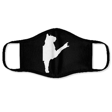 Discover Cat Heavy Metal Hand Gesture Hard Rock Music Pet Face Masks
