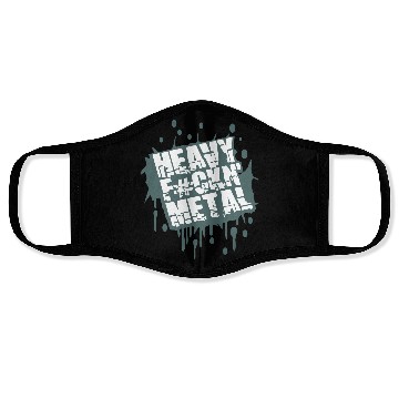 Discover Heavy F#ckin' Metal Hard Rock Music Graffiti Spray Face Masks
