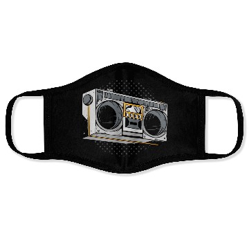 Discover Retro Vintage 80s radio design Face Masks