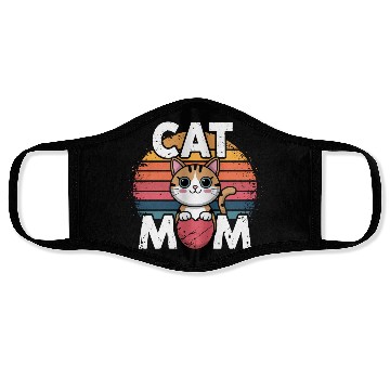 Discover Cat Mom Face Masks