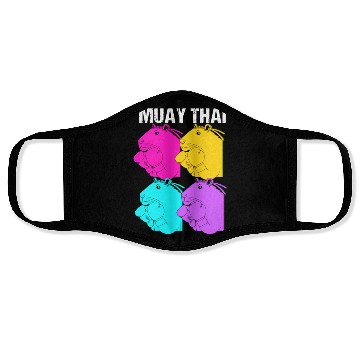 Discover MMA Kickboxing Retro 80s Capybara Doing Muay Thai Face Masks