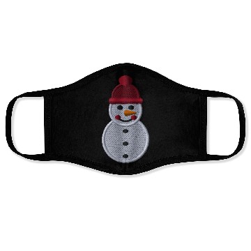 Discover Snowman embroidered Face Masks