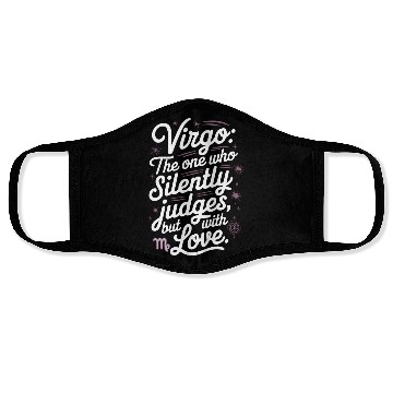 Discover Funny Virgo Zodiac Quote Face Masks