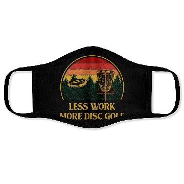 Discover Work More Disc Golf Boss Golfer Manager Disc Golf Face Masks