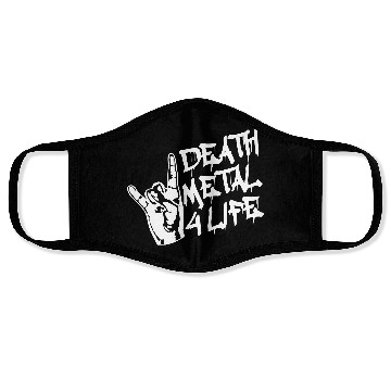 Discover Heavy death metal 4 life hand gesture graffiti fun Face Masks