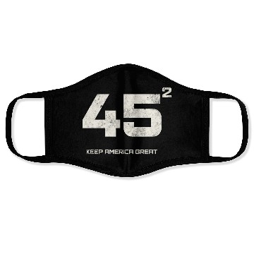 Discover 45 Squared Trump Keep America Great Face Masks