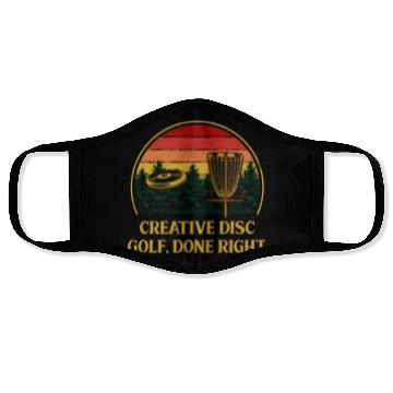 Discover Creative Disc Golf Done Motivational Quote Golfer Face Masks