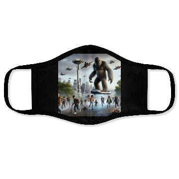 Discover Sasquatch Hoverboard Defender Face Masks
