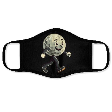 Discover Disco Ball Walking - Retro Funk in Motion Face Masks