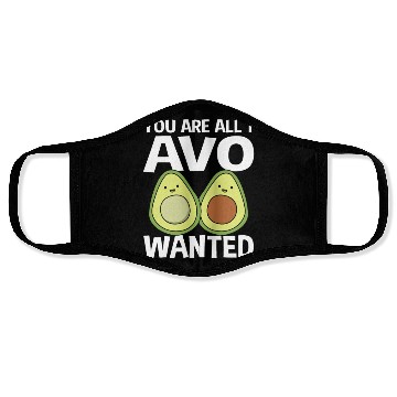 Discover Cute Avocado Pun Funny Dietitician Face Masks