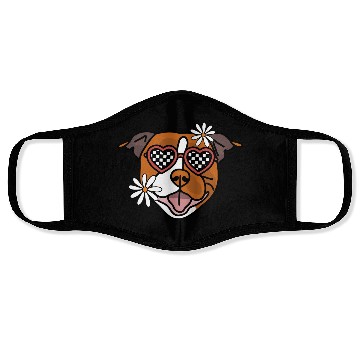 Discover Staffordshire Brown Retro Dog Face Masks
