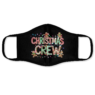 Discover Gingerbread and Candy Christmas Crew with Lights Face Masks