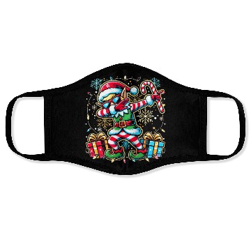 Discover Dabbing Elf with Candy Cane and Presents Face Masks