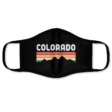 Discover Colorado Sunrise Mountain Design Face Masks