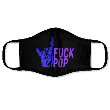 Discover Fuck pop charts music heavy metal fun hand gesture Face Masks