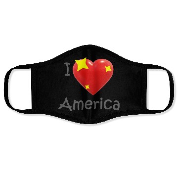 Discover I Love America Face Masks