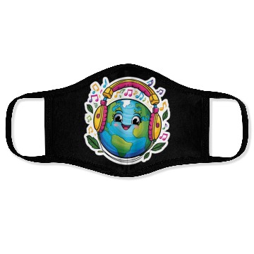 Discover Harmonizing with Earth - Vibrant Sticker Face Masks