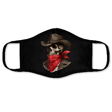 Discover Cowboy Skeleton Skull Bandit Face Masks
