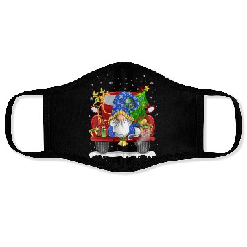 Discover Christmas Truck Cute Gnome Face Masks