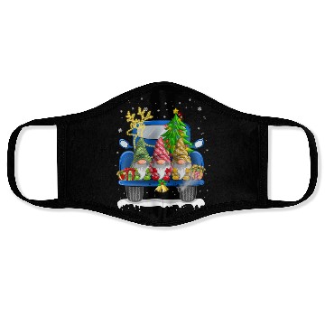Discover Christmas Truck Cute Gnomes Face Masks