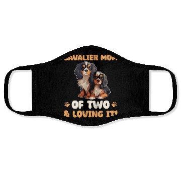 Discover Cavalier King Charles Spaniel Cavalier Mom Of Two Face Masks
