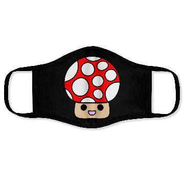 Discover Cute Red Mushroom Smiling Face Masks