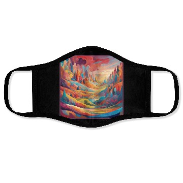 Discover fantasy land art Face Masks
