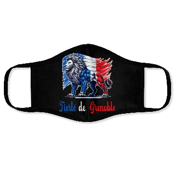 Discover The proud Grenoble flag design Face Masks
