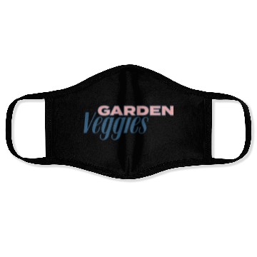 Discover Garden Veggies Lettering Face Masks