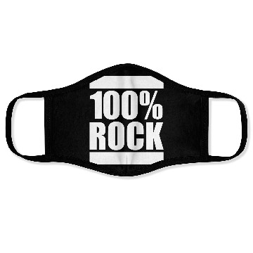 Discover 100 % Percent Rock Heavy Metal Music Text Logo Face Masks