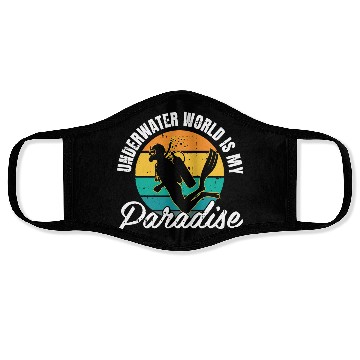 Discover Underwater World Is My Paradise Face Masks