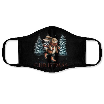 Discover Squirrel Skating: Waiting for Christmas Fun Face Masks